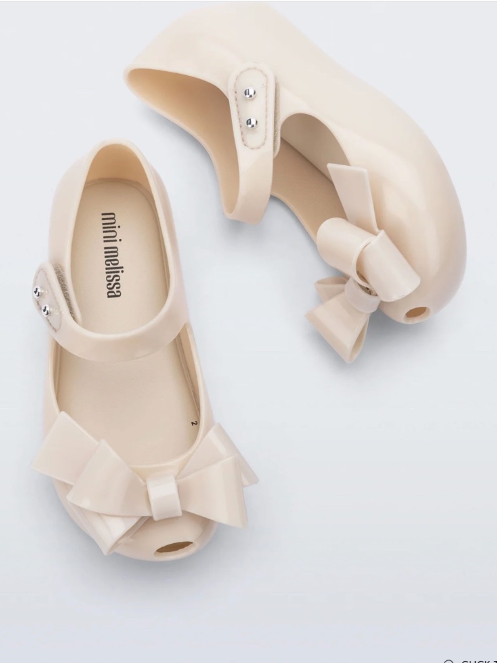 Mini Melissa Kids, Girls Ultragirl Classy Beige Size 11 shoes